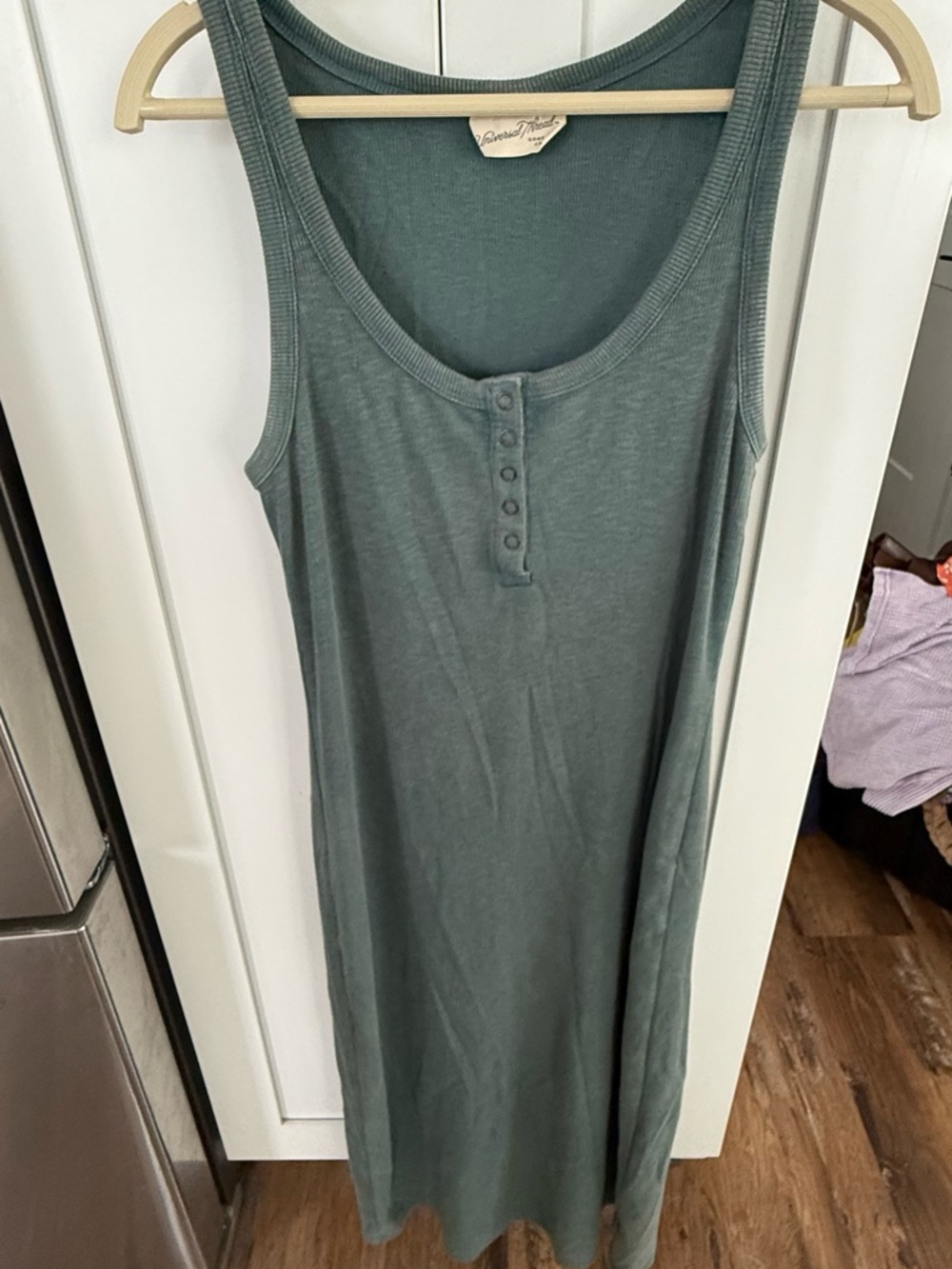 Universal Thread Sage Green Henley Scoop Tank Dress